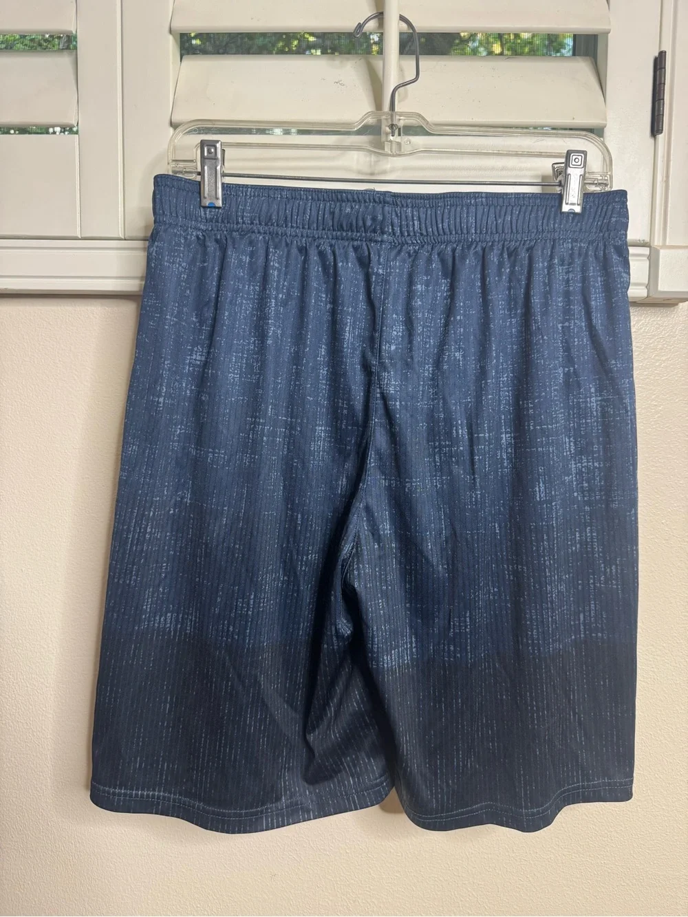 Champion Men's Gradient Navy and Dark Blue Athletic Shorts